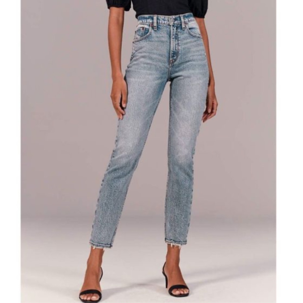 Abercrombie & Fitch High Rise Women Jeans - Light Blue